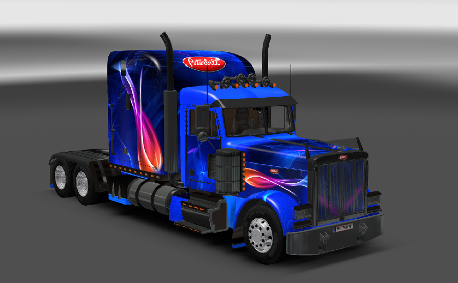Euro Truck Simulator 2 "Скин Peterbilt 379 Blue"