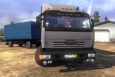 Kamaz 43118 + Interior + Trailer + Sound (Beta)