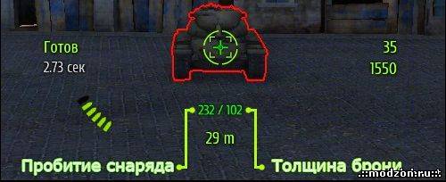 Прицел "Minimalistic Sights" для World of Tanks 0.8.9