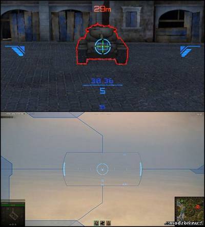 Прицел «Animated-1» для World of Tanks 0.8.9