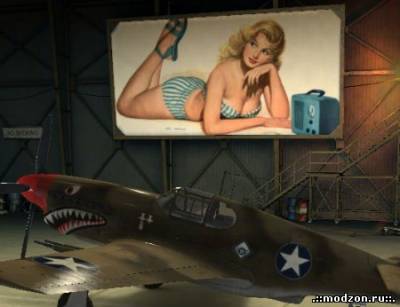 Ангар в стиле Pin-Up для World of Warplanes 1.0.0 / 1.0.1