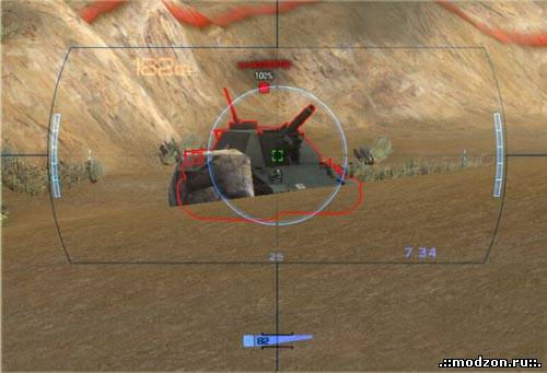 Модифицированный синий прицел для World of Tanks 0.8.10